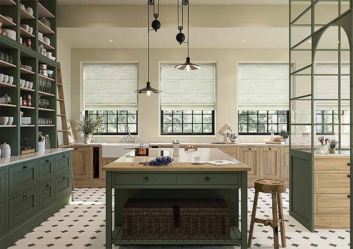 Glamour, Verde - Motorised Roman Blind - Image 8